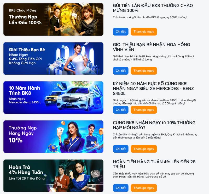 Khuyến Mãi Hấp Dẫn Tại BK8